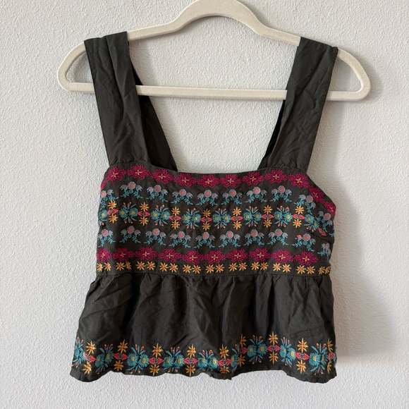 NATURAL LIFE Tops - Natural Life Embroidered Floral Tank